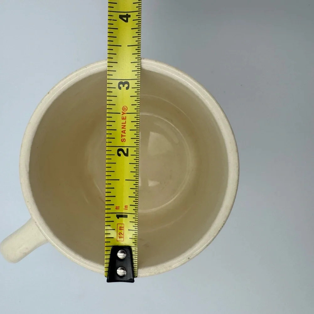 Vintage Stoneware‎ Coffee Mug Brown Floral Paisley Made in USA